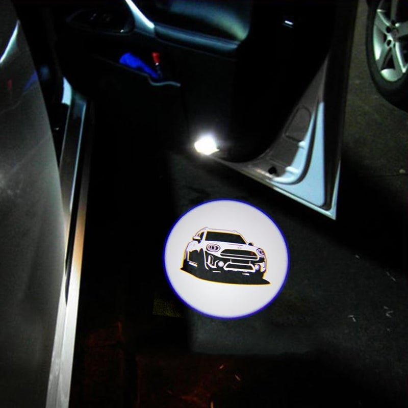 akarin 2Pcs Door Lights Logo for Mi ni r55 r56 r57 r58 r59 r60 r51 f54 f56 f55 f57 f60 f65 u25 Puddle Lights Car Door Logo Lights Projector Courtesy LED Ghost Shadow Lamps Accessories (f60) - Image 1